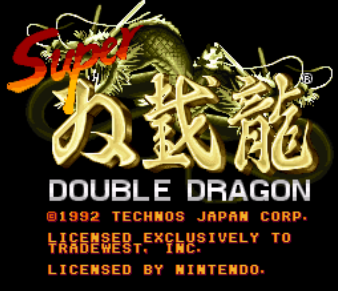 Super Double Dragon Title Screen